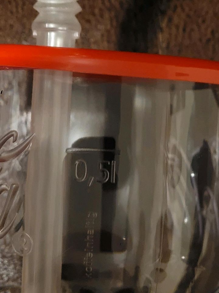 Coka Cola Trinkglas( Kunststoff)mit Strohhalm/ neu in Ibbenbüren