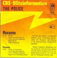 The Police – Roxanne  A&M Records – AMS S 6603 Promo Rock Single Baden-Württemberg - Mannheim Vorschau