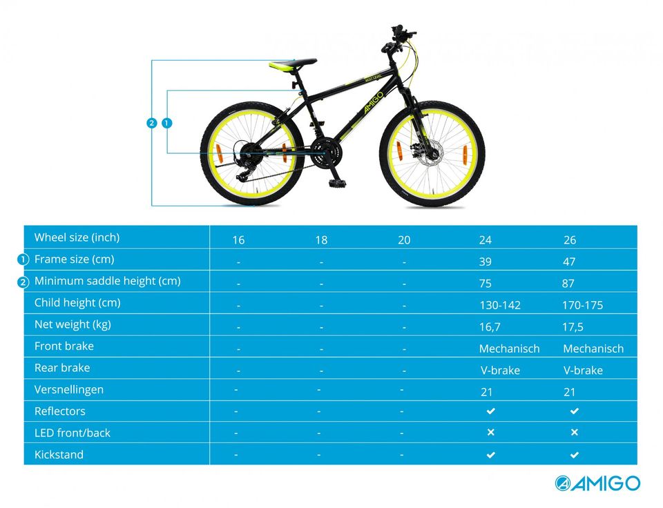 26 Zoll Fahrrad Mountainbike Kinderfahrrad 21 Gang Shimano Gelb in Greven