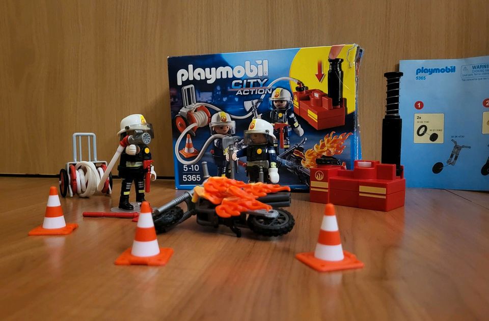 Playmobil 5365 - Motorradunfall mit Löschpumpe in Emmerthal