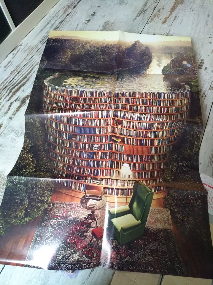 1000 Puzzle Holz Erwachsen Spiel Bücher Buch Lesen Wasser bunt in Lengede