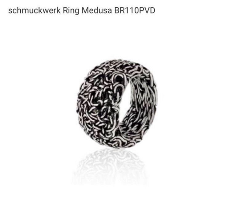 Schmuckwerk Ring Medusa Draht 59mm BR110PVD Edelstahl Wirrwarr in Fernwald