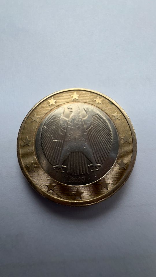 Seltene Wertvolle 1 Euro Münze Deutschland (2005) - Fehlprägung in Karlsruhe
