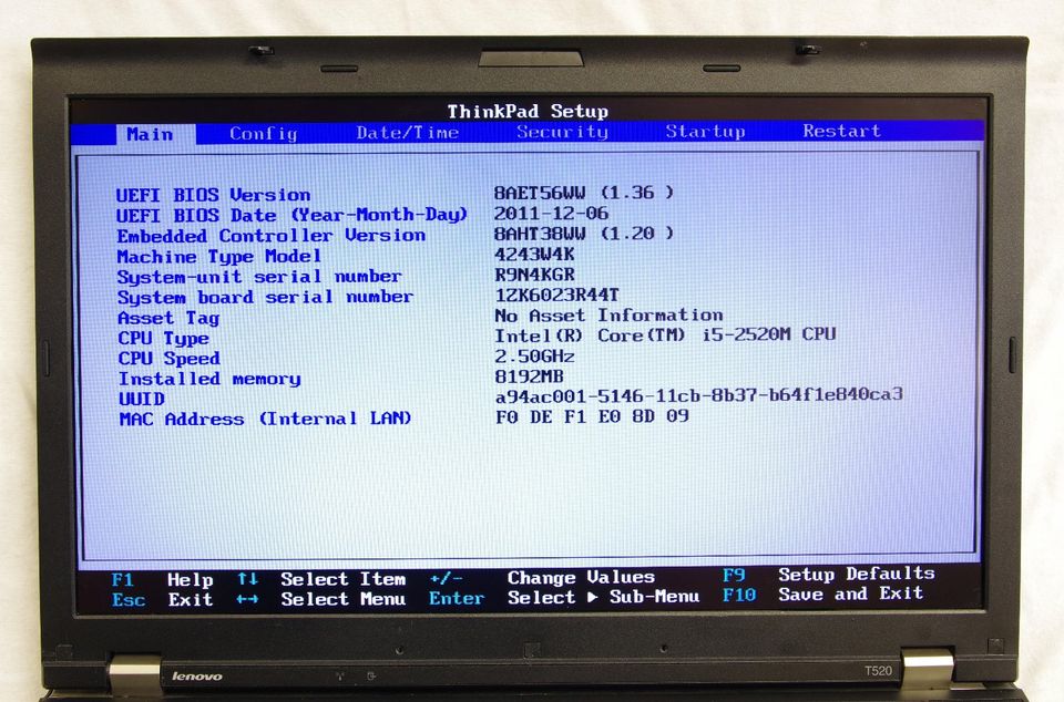 Lenovo ThinkPad T520 mit 240GB SSD 8GB RAM HD+ i5 2520M W10 Prof. in Wachenroth