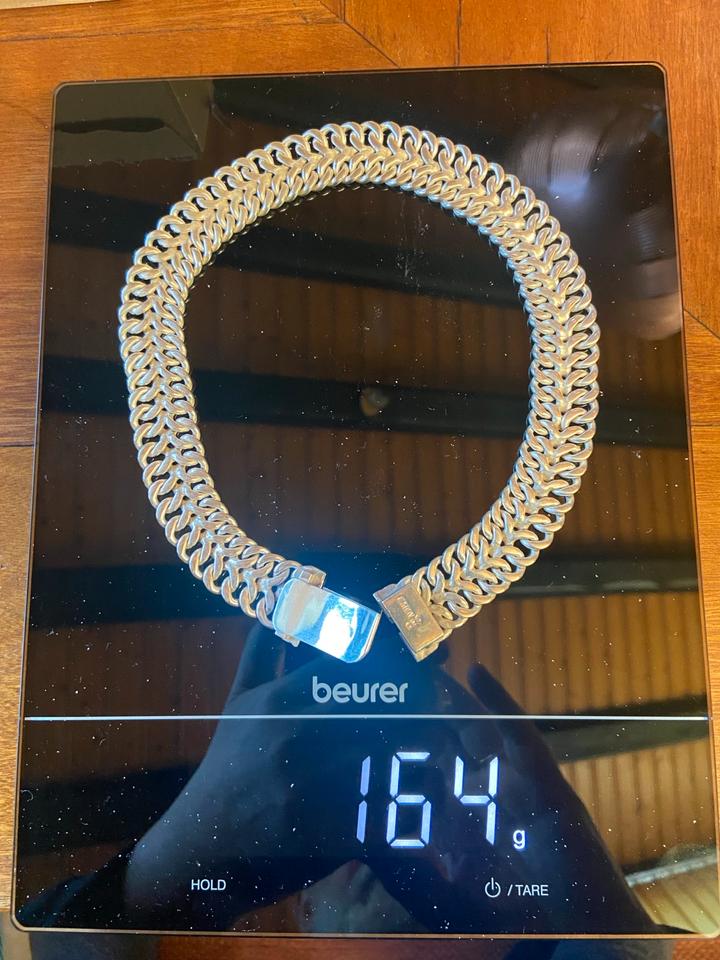 Halskette /Statementkette 925 Silber mit 164 Gramm zum tragen in Jever