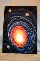 Wandbild Planet Gemälde Saturn Weltall Leinwandbild Abstrakt Bild Brandenburg - Cottbus Vorschau