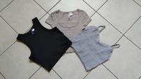 3 Tops, Shirts, Größe XS 34, Marke H&M, Farbe schwarz/mauve/grau Baden-Württemberg - Eggenstein-Leopoldshafen Vorschau