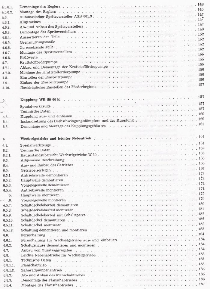 Reparaturanleitung / Werkstatthandbuch IFA LKW W50 / W50L / W50LA in Chemnitz