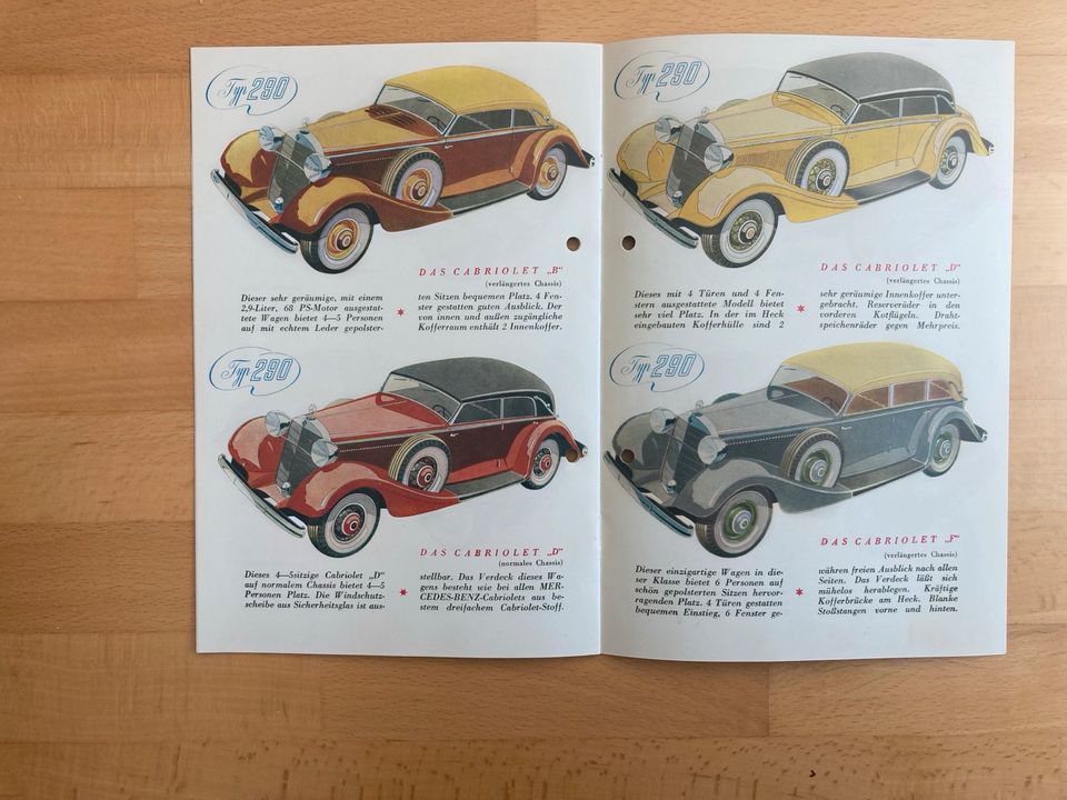 Mercedes Benz Broschüre Cabriolets 1935 - 1940 in Aach