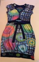 Desigual KA Kurzarmkleid glockige Form 36 S Schleife V-Ausschnitt Thüringen - Jena Vorschau
