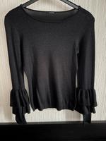 Glitzer Pulli Orsay S/M schwarz Volants Baden-Württemberg - Essingen Vorschau