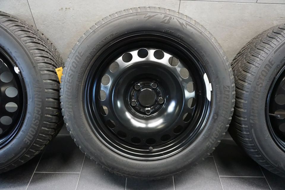 4 WINTERRÄDER WINTERREIFEN 205/55 R16 91H 6,5x16 ET41 LK 5x105 OPEL ASTRA K RDKS BRIDGESTONE 16 ZOLL WINTERKOMPLETTRÄDER in Borchen