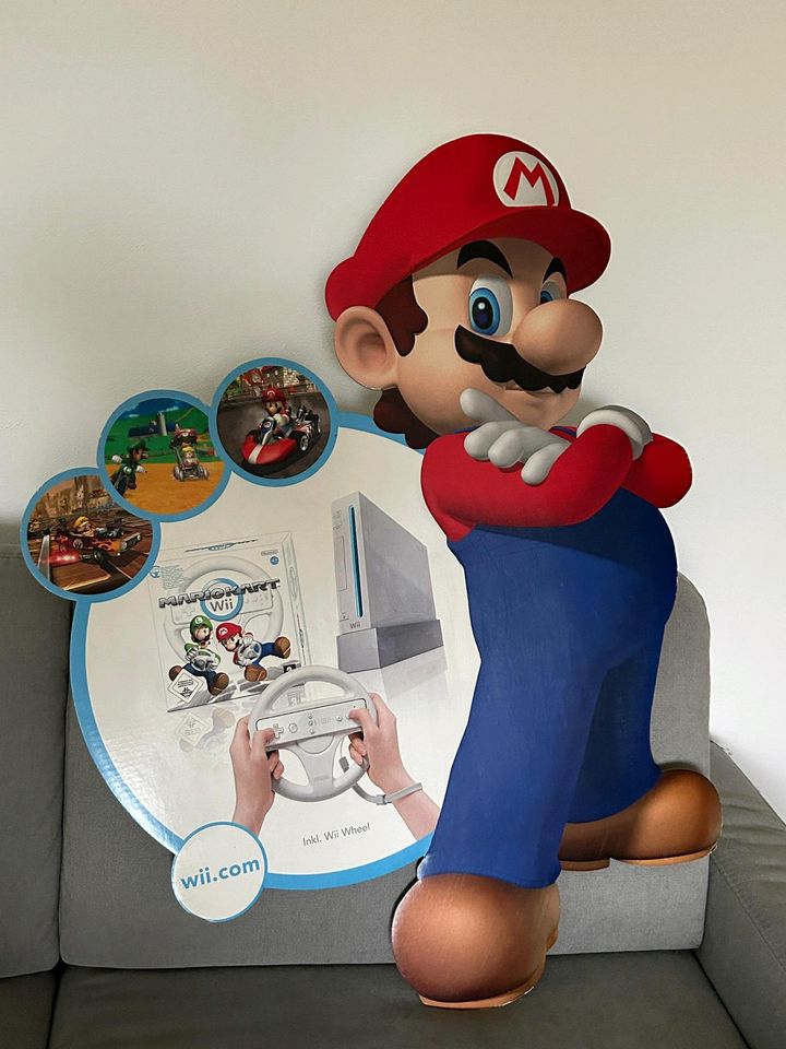 Nintendo Mario Kart Aufsteller Reklame Schild Werbung Werbeschild in Diez