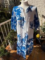 Tunikakleid weiß blau Palmen One Size 38/40/42 Sommerkleid München - Moosach Vorschau