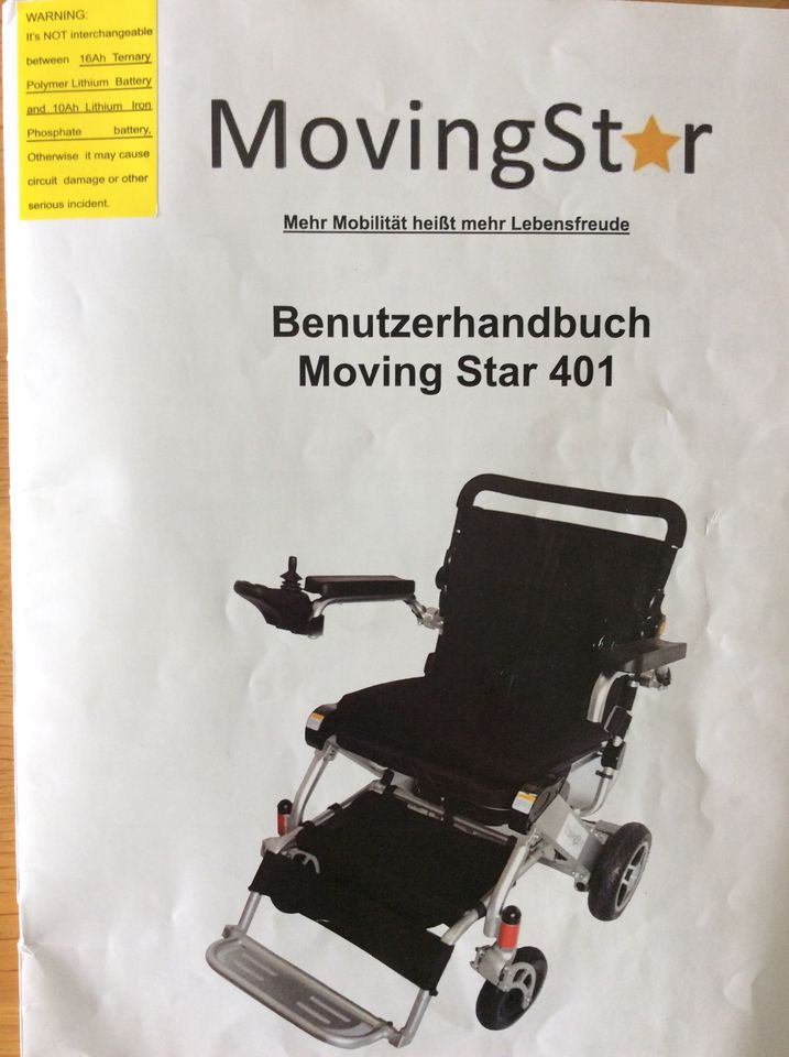 MovingStar 401 elektrischer Rollstuhl faltbar bis max. 150 kg in Vechelde