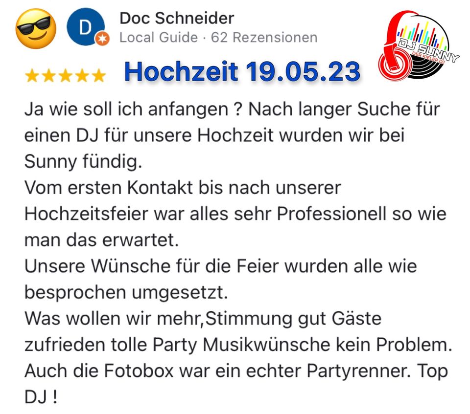 Der Kieler DJ ⭐ Hochzeit, Geburtstag, Firmen-Feier ⭐ mit Fotobox in Kiel