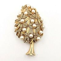 Vintage "Baum" Brosche Strass Perlen Anstecknadel Baden-Württemberg - Leimen Vorschau