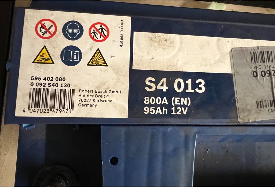 Bosch Starterbatterie Autobatterie 95Ah in Baden-Württemberg - Bad  Schönborn, Ersatz- & Reparaturteile