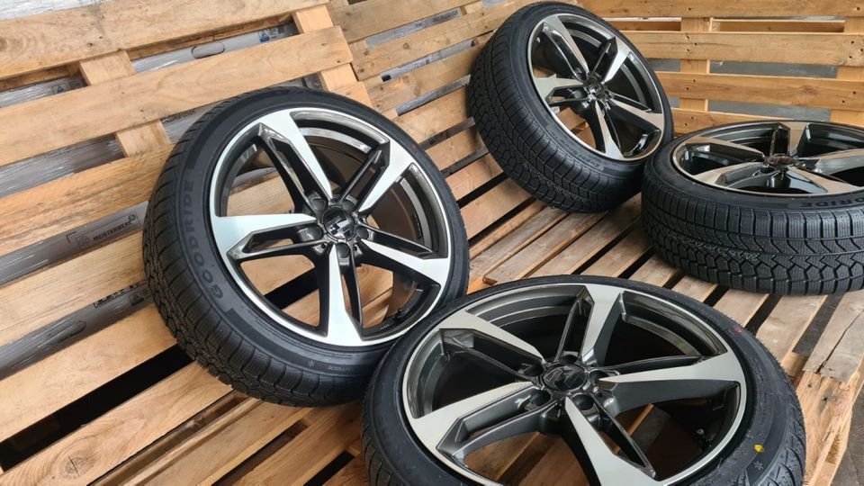 18 Zoll 2DRV DS1 Wheelworld 5x112 Felgen Grau Poliert 225/40 18 Sommer Winterreifen für Audi A3 8V 8P 8PA 8V 8Y e-tron S3 Limousine Sportback A4 S4 8E B6 B7 TT 8J 8S Ford Galaxy WGR MG 4 Cupra Leon in Rodgau