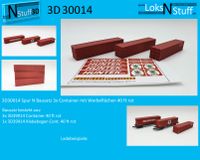 3D30014 Spur N Bausatz 3x Container Werbeflächen 40ft rot Hessen - Eschwege Vorschau