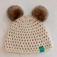 Wild Wool Mütze Pelz Pom-Pom Fell Creme-Weiß Braun Beanie Wolle Hamburg-Nord - Hamburg Uhlenhorst Vorschau