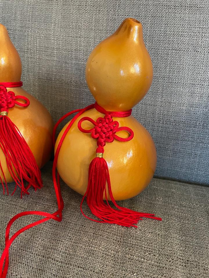 Kalebassen Afrikanisches Musikinstrument Kürbisform gold in Karlsruhe