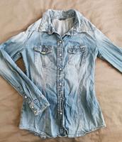 Guess Jeansbluse Jeanshemd mit Steinchen S Dresden - Großzschachwitz Vorschau