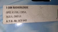 Radioblende 1din  omega corsa astra agila Kr. Dachau - Odelzhausen Vorschau