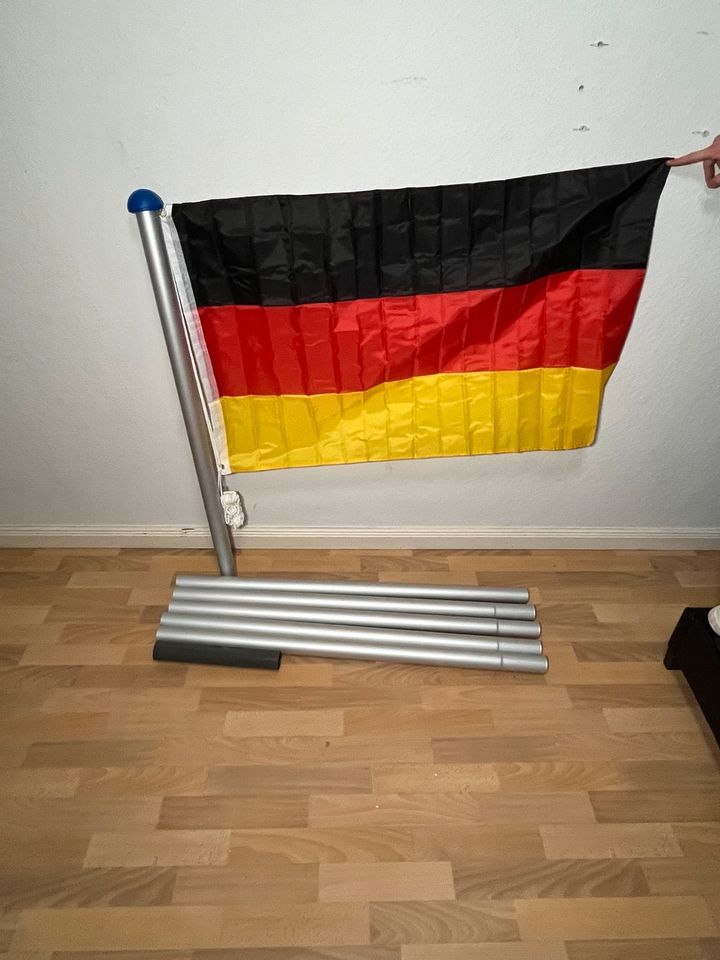 NEU 6,5m Alu Fahnenmast Flaggenmast Flagge Fahne Deutschland in Soltau