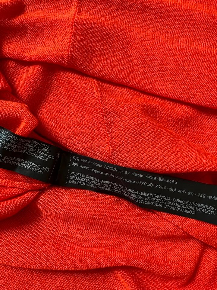 ZARA Knit dünner Feinstrick Pullover rot Sommer Longsleeve XL in Bad Homburg