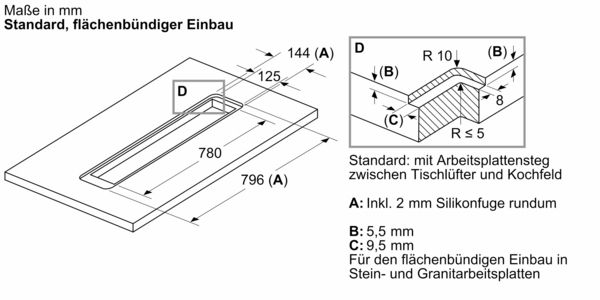 Bosch Tischlüfter DDW88MM65 flächenbündig in Überherrn