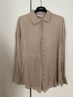 Zara Bluse Satin braun beige gold Knöpfe Größe XS 34 Düsseldorf - Oberbilk Vorschau