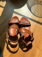 Cypres Leder Sommersandale Cognac farben Gr. 41 München - Untergiesing-Harlaching Vorschau