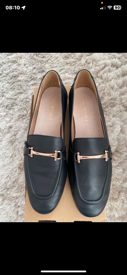 Slipper Loafer schwarz Leder Gr. 40 wie neu in Plochingen