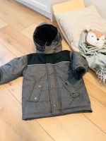 Winterjacke Kinder grau schwarz Kapuze 92 Buddel Matschjacke Niedersachsen - Rinteln Vorschau