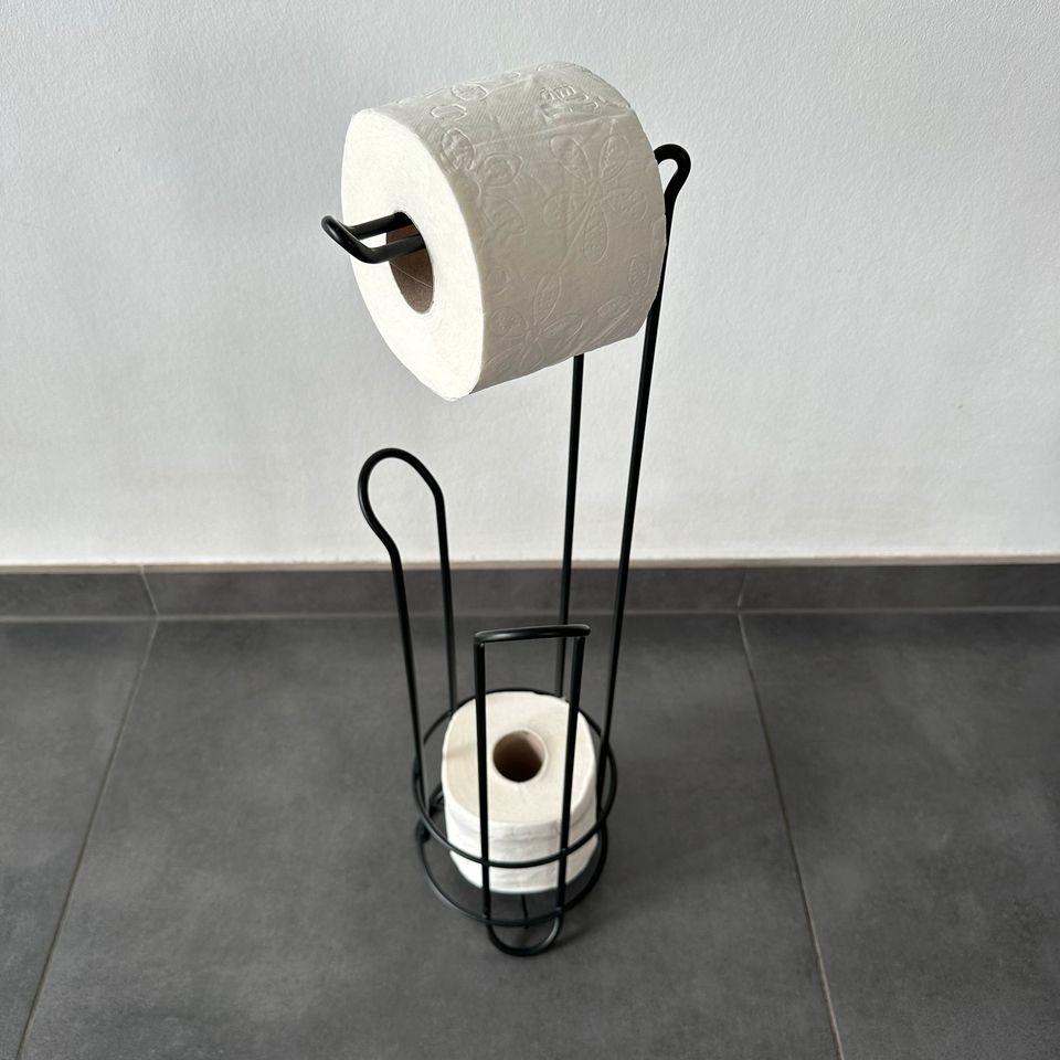 Toilettenpapierhalter Stehend Schwarz Ca. 60cm hoch in Holzwickede