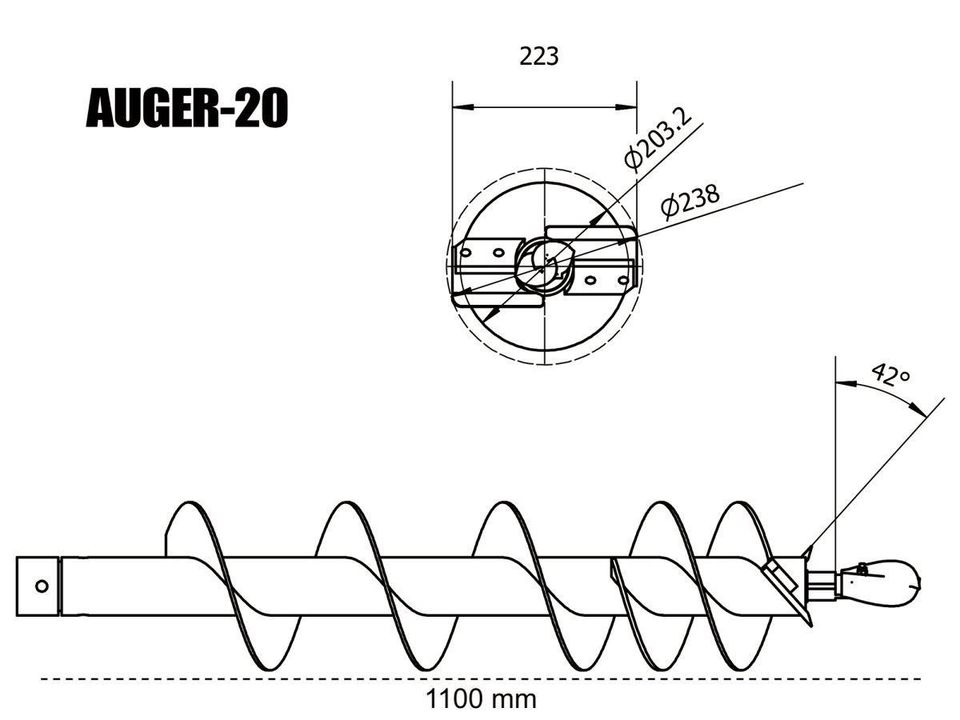 DELEKS® AUGER-20 Bohrspitze Durchmesser 20 cm in Pfaffenhofen a. d. Glonn