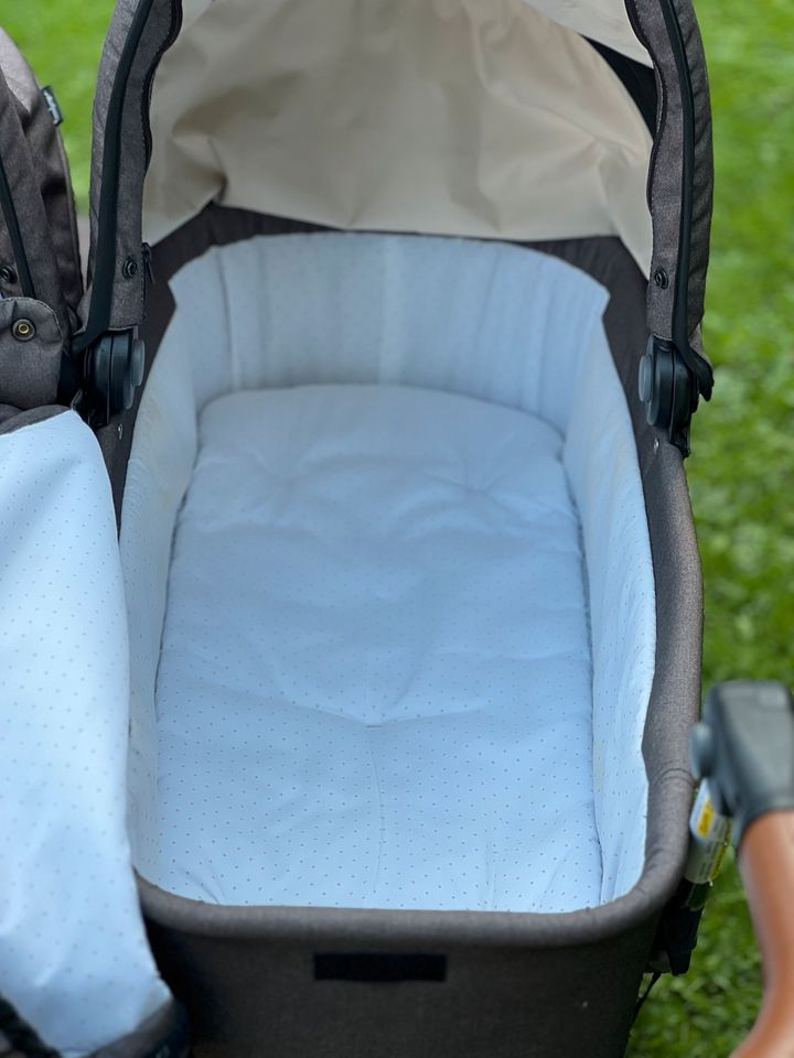 Emmaljunga Double Viking Zwillings-Geschwisterkinderwagen XXL SET in Bergkamen