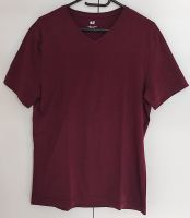 Herren T-Shirt Gr. L bordeauxrot Flammgarn V-Neck Slim Fit H&M Bochum - Bochum-Nord Vorschau