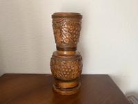 Bodenvase Vase Groß Holz geschnitzt Holzschnitzerei Hessen - Vellmar Vorschau