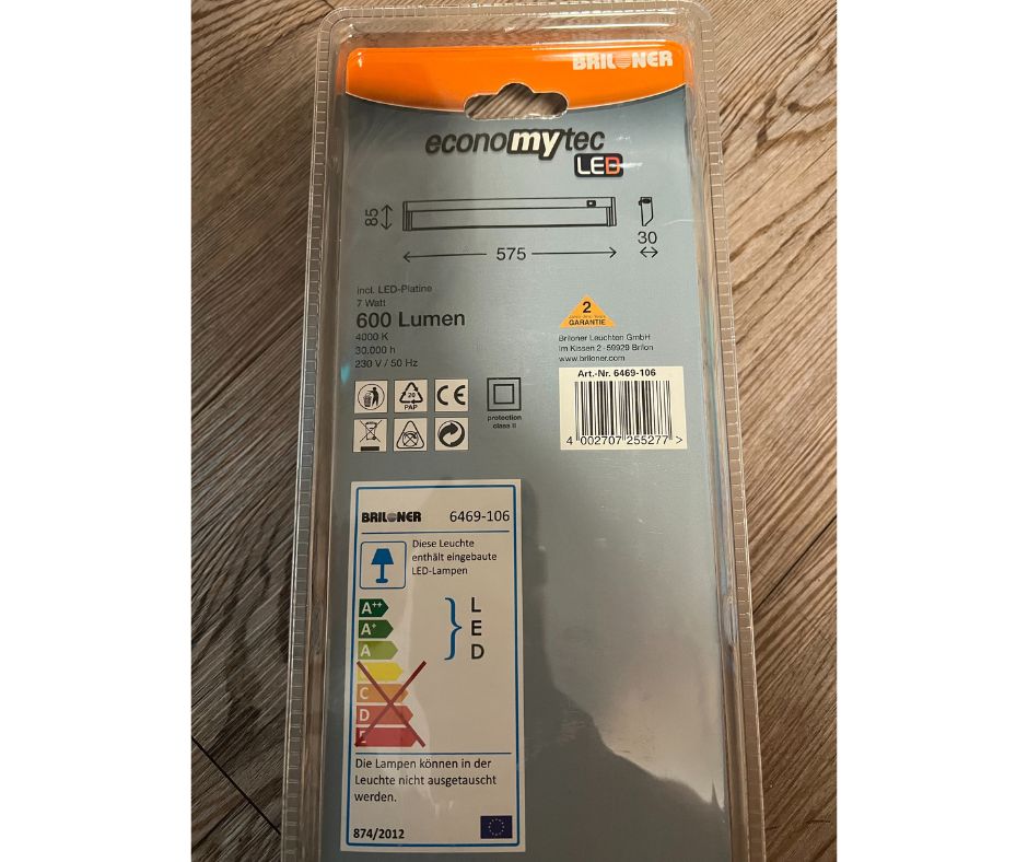 BRILONER LED Unterbauleuchte Unterbaulampe Lampe Leuchte Deckenlampe Deckenleuchte Wandlampe Wandleuchte6469-106 NEU in Bielefeld