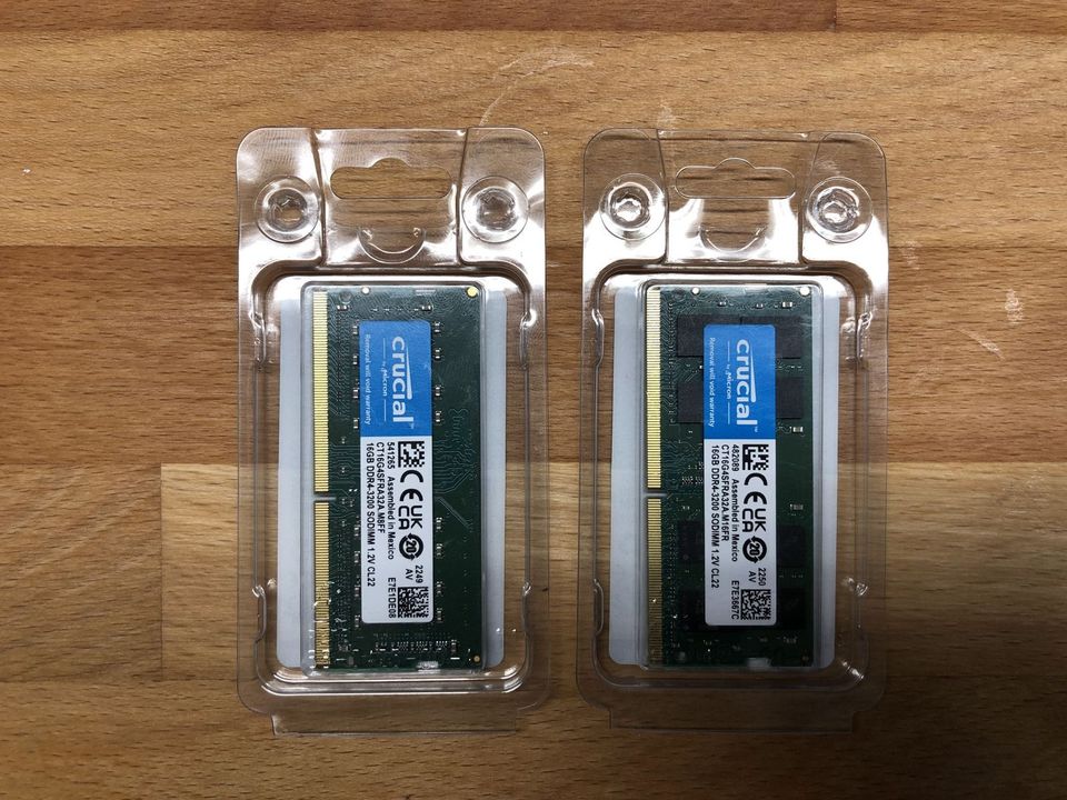 2x Crucial RAM 16GB DDR4 3200MHz  SODIMM (32 GB) in Hügelsheim
