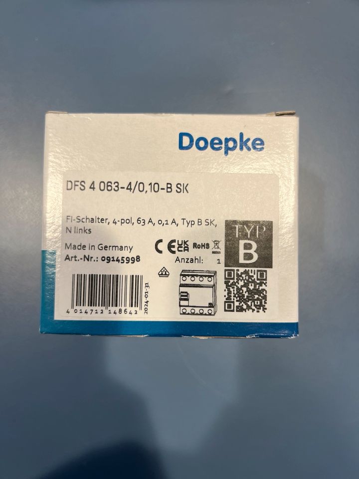 Doepke DFS 4 063-4/0,1-B SK , 4 pol Allstromsensitiv FI-Schalter in Papenburg