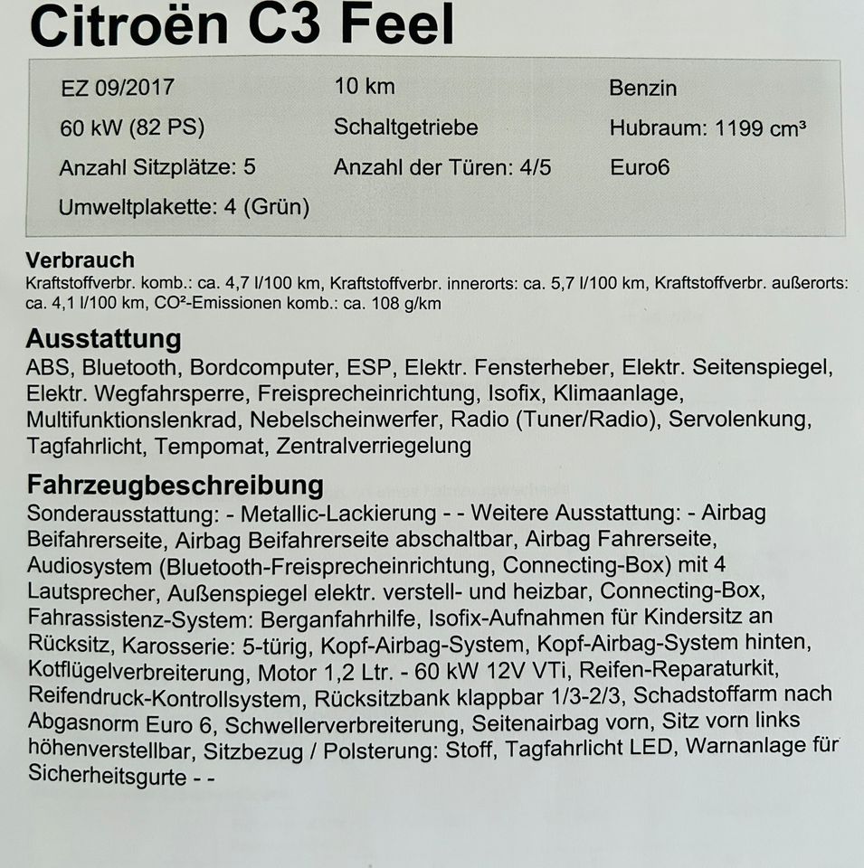 Citroën C3 Feel in Hamburg