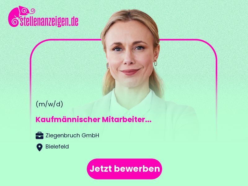 Kaufmännischer Mitarbeiter (m/w/d) in Bielefeld