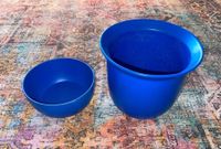 2 blaue Pflanzen-Übertöpfe Blumentopf Schalen Essen - Essen-Kettwig Vorschau