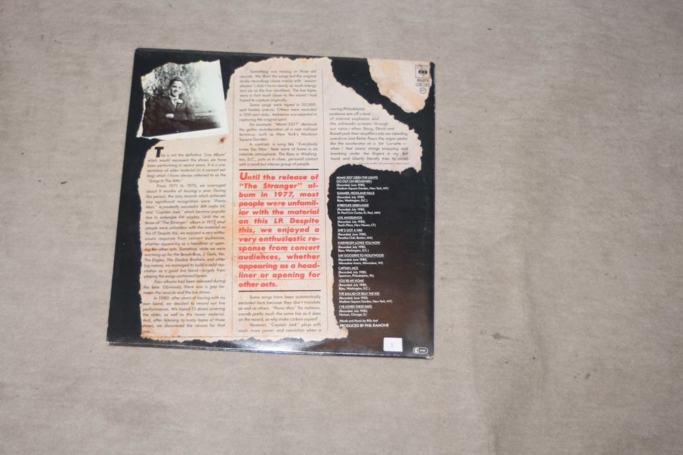 Billy Joel Songs in the Attic Schallplatte LP Vinyl mit Text in Sindelfingen