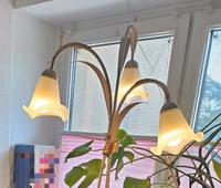 Stehlampe, retro, Lampe, Lichtobjekt, Blume creme/gold Dresden - Wilschdorf Vorschau
