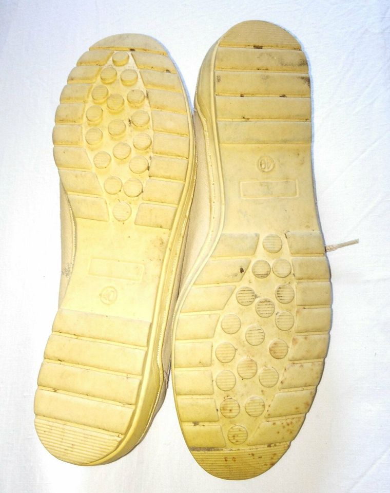 Mokassin-Schnürschuhe aus Leder Gr. 40 in Winzer