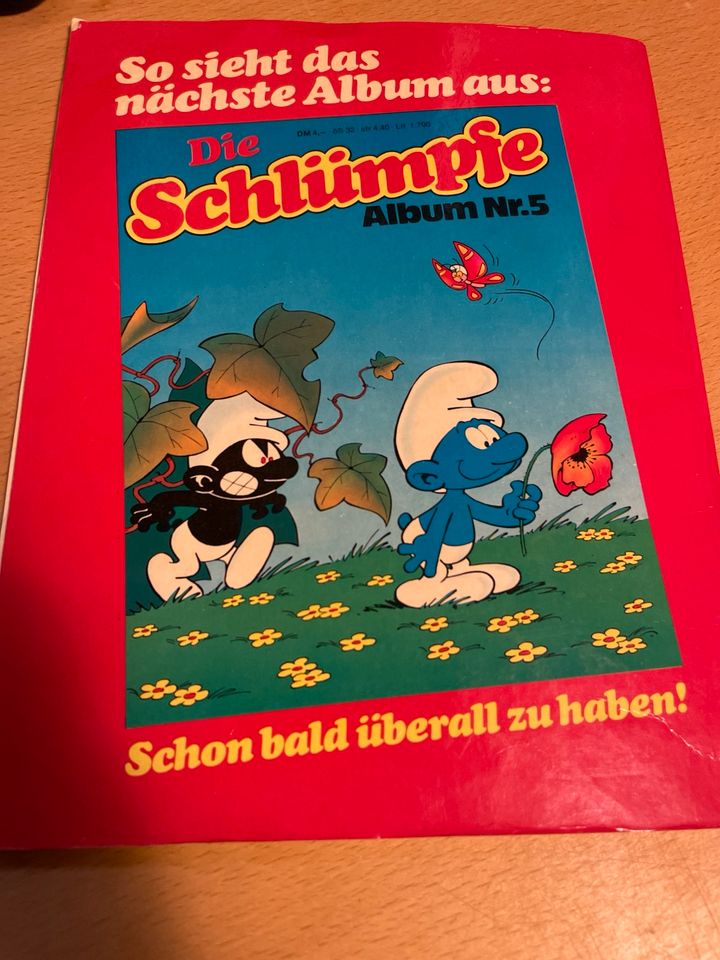 Vintage Die Schlümpfe Album Nr 4 aus den 80ern in Troisdorf